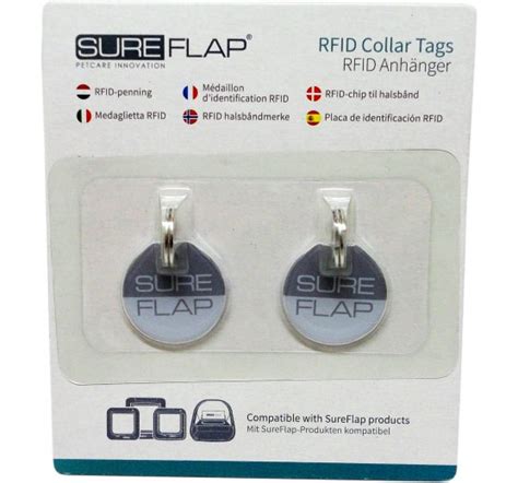 sureflap pack of two rfid collar tags|sureflap cat flap with microchip.